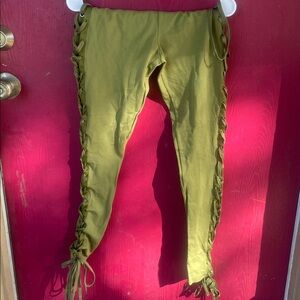 Fenty Beauty PUMA  Olive Green Apparel  LACE UP leggings